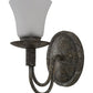 Meyda Lighting Bell 5" Ash Wall Sconce With Frosted White Shade Glass