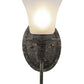 Meyda Lighting Bell 5" Ash Wall Sconce With Frosted White Shade Glass