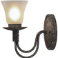 Meyda Lighting Bell 5" Ash Wall Sconce With Frosted White Shade Glass