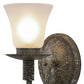 Meyda Lighting Bell 5" Ash Wall Sconce With Frosted White Shade Glass