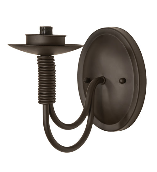 Meyda Lighting Bell 5" Oil Rubbed Bronze Wall Sconce With Frosted Shade Glass