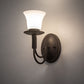 Meyda Lighting Bell 5" Oil Rubbed Bronze Wall Sconce With Frosted Shade Glass