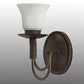 Meyda Lighting Bell 5" Oil Rubbed Bronze Wall Sconce With Frosted Shade Glass