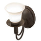 Meyda Lighting Bell 5" Oil Rubbed Bronze Wall Sconce With Frosted Shade Glass