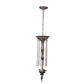 Meyda Lighting Bella 25" 4-Light Antique Inverted Pendant Light With Multi-Colored Shade Glass