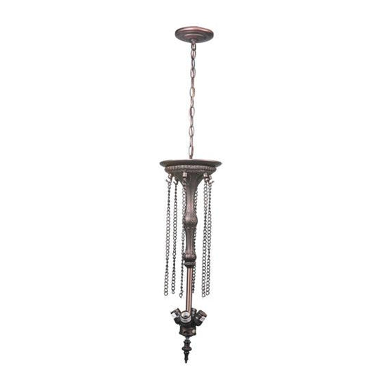 Meyda Lighting Bella 64" 4-Light Mahogany Bronze Inverted Pendant Light Hardware