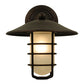 Meyda Lighting Bellevue 10" Mahogany Bronze Wall Sconce With White Shade Glass