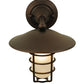 Meyda Lighting Bellevue 10" Mahogany Bronze Wall Sconce With White Shade Glass