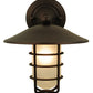 Meyda Lighting Bellevue 10" Mahogany Bronze Wall Sconce With White Shade Glass