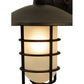 Meyda Lighting Bellevue 10" Mahogany Bronze Wall Sconce With White Shade Glass