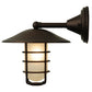 Meyda Lighting Bellevue 10" Mahogany Bronze Wall Sconce With White Shade Glass
