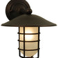 Meyda Lighting Bellevue 10" Mahogany Bronze Wall Sconce With White Shade Glass