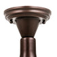 Meyda Lighting Bellevue 9" Mahogany Bronze Flush Mount Light With Frosted Clear Shade Glass