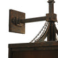 Meyda Lighting Bellver 15" 4-Light Gilded Tobacco Wall Sconce With Smokey Topaz And Amber Shade Glass
