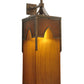 Meyda Lighting Bellver 15" 4-Light Gilded Tobacco Wall Sconce With Smokey Topaz And Amber Shade Glass
