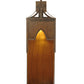 Meyda Lighting Bellver 15" 4-Light Gilded Tobacco Wall Sconce With Smokey Topaz And Amber Shade Glass
