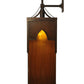 Meyda Lighting Bellver 15" 4-Light Gilded Tobacco Wall Sconce With Smokey Topaz And Amber Shade Glass