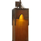 Meyda Lighting Bellver 15" 4-Light Gilded Tobacco Wall Sconce With Smokey Topaz And Amber Shade Glass