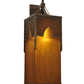 Meyda Lighting Bellver 15" 4-Light Gilded Tobacco Wall Sconce With Smokey Topaz And Amber Shade Glass