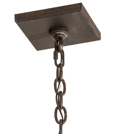 Meyda Lighting Bellver 17" LED Chestnut & Classic Rust Pendant Light With Beige Bottincino Idalight Shade