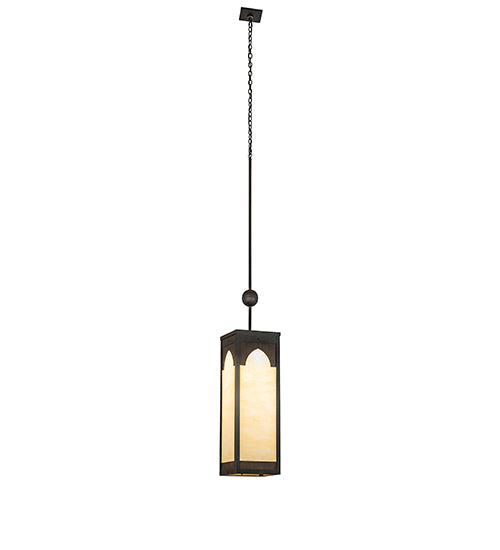 Meyda Lighting Bellver 17" LED Chestnut & Classic Rust Pendant Light With Beige Bottincino Idalight Shade