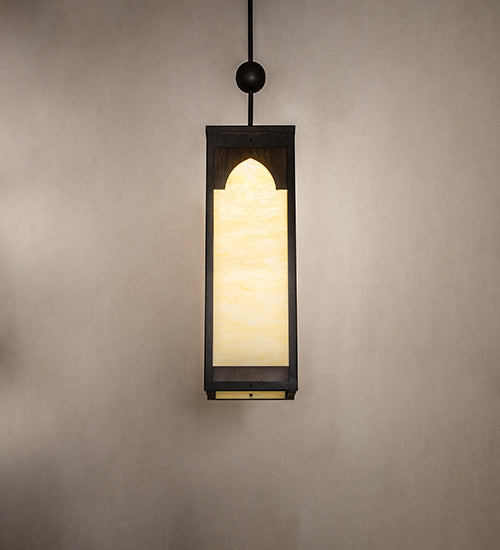 Meyda Lighting Bellver 17" LED Chestnut & Classic Rust Pendant Light With Beige Bottincino Idalight Shade