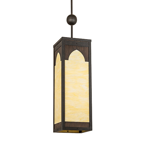 Meyda Lighting Bellver 17" LED Chestnut & Classic Rust Pendant Light With Beige Bottincino Idalight Shade