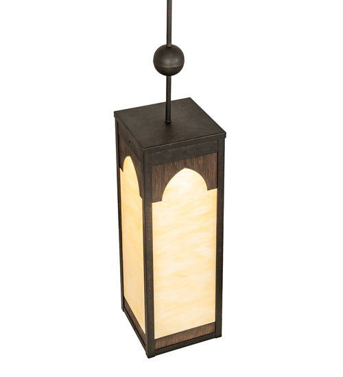 Meyda Lighting Bellver 17" LED Chestnut & Classic Rust Pendant Light With Beige Bottincino Idalight Shade
