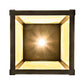 Meyda Lighting Bellver 17" LED Chestnut & Classic Rust Pendant Light With Beige Bottincino Idalight Shade