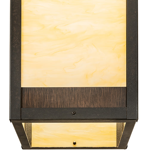 Meyda Lighting Bellver 17" LED Chestnut & Classic Rust Pendant Light With Beige Bottincino Idalight Shade