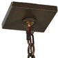 Meyda Lighting Bellver 21" 2-Light Gilded Tobacco Pendant Light With Fuzed Topaz Shade Glass