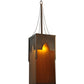 Meyda Lighting Bellver 21" 2-Light Gilded Tobacco Pendant Light With Fuzed Topaz Shade Glass