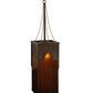 Meyda Lighting Bellver 21" 2-Light Gilded Tobacco Pendant Light With Fuzed Topaz Shade Glass