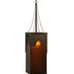 Meyda Lighting Bellver 21" 2-Light Gilded Tobacco Pendant Light With Fuzed Topaz Shade Glass