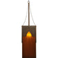 Meyda Lighting Bellver 21" 2-Light Gilded Tobacco Pendant Light With Fuzed Topaz Shade Glass