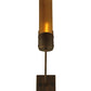 Meyda Lighting Bellver 4" Gilded Tobacco Wall Sconce With Smokey Topaz Shade Glass