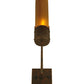 Meyda Lighting Bellver 4" Gilded Tobacco Wall Sconce With Smokey Topaz Shade Glass