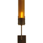 Meyda Lighting Bellver 4" Gilded Tobacco Wall Sconce With Smokey Topaz Shade Glass
