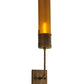 Meyda Lighting Bellver 4" Gilded Tobacco Wall Sconce With Smokey Topaz Shade Glass