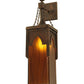 Meyda Lighting Bellver 6" Gilded Tobacco Wall Sconce With Smokey Topaz And Amber Shade Glass