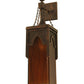 Meyda Lighting Bellver 6" Gilded Tobacco Wall Sconce With Smokey Topaz And Amber Shade Glass