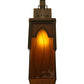 Meyda Lighting Bellver 6" Gilded Tobacco Wall Sconce With Smokey Topaz And Amber Shade Glass