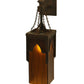 Meyda Lighting Bellver 6" Gilded Tobacco Wall Sconce With Smokey Topaz And Amber Shade Glass
