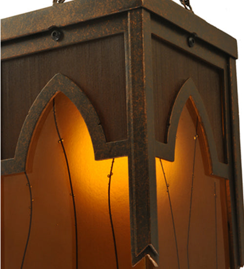 Meyda Lighting Bellver 6" Gilded Tobacco Wall Sconce With Smokey Topaz And Amber Shade Glass