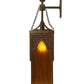 Meyda Lighting Bellver 6" Gilded Tobacco Wall Sconce With Smokey Topaz And Amber Shade Glass