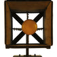 Meyda Lighting Bellver 6" Gilded Tobacco Wall Sconce With Smokey Topaz And Amber Shade Glass