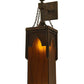 Meyda Lighting Bellver 6" Gilded Tobacco Wall Sconce With Smokey Topaz And Amber Shade Glass