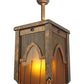 Meyda Lighting Bellver 7" Gilded Tobacco Mini Pendant Light With Fuzed Topaz Shade Glass