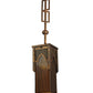 Meyda Lighting Bellver 7" Gilded Tobacco Mini Pendant Light With Fuzed Topaz Shade Glass
