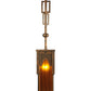 Meyda Lighting Bellver 7" Gilded Tobacco Mini Pendant Light With Fuzed Topaz Shade Glass